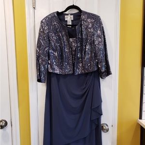 David's Bridal size 18W Gray dress with jacket